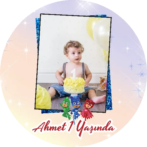 Pija Maskeliler Temalı Yuvarlak Açacak Magneti